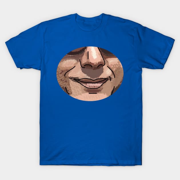 Smiling Man Face T-Shirt by ellenhenryart